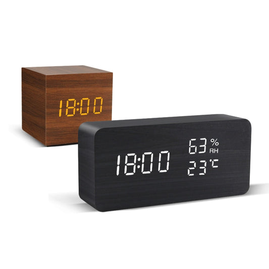 Alarm Clock LED Wooden